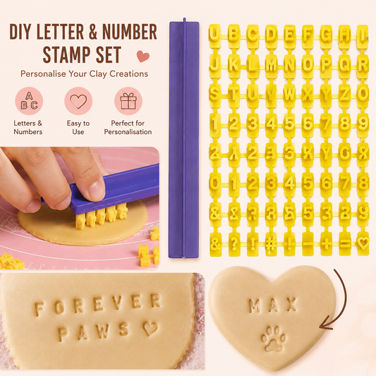 Clay Letter Stamp Set